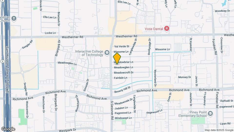 9638 Meadowglen Ln Map and Location Details