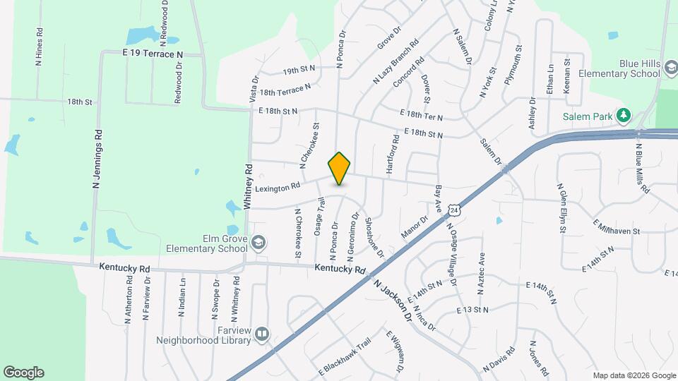 18410 Shoshone Dr Map and Location Details