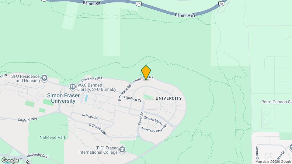 8980 University Crescent Map and Location Details