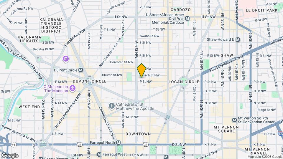 1525 P St NW Map and Location Details