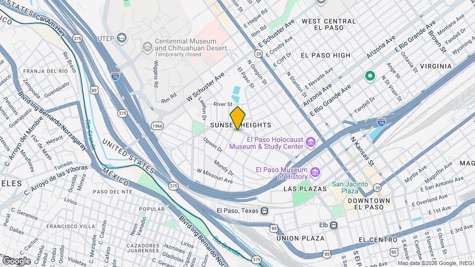 814 W Yandell Dr Mapa y Detalles de la Ubicación