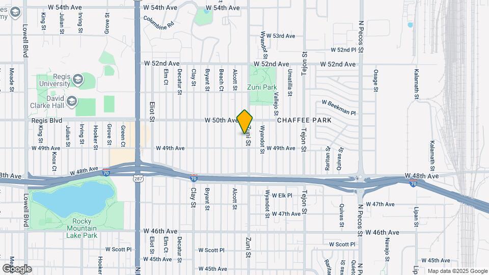 4935 Zuni St Map and Location Details