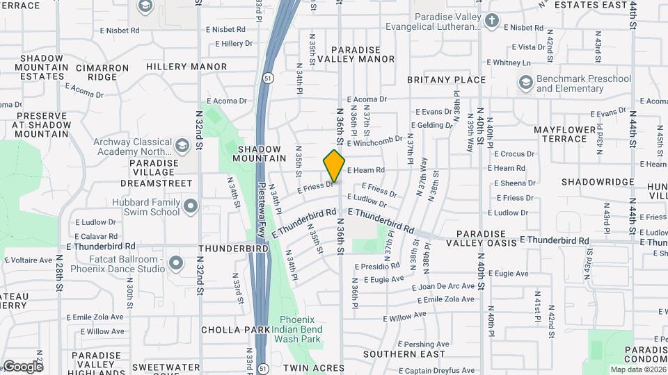 3545 E Friess Dr Mapa y Detalles de la Ubicación