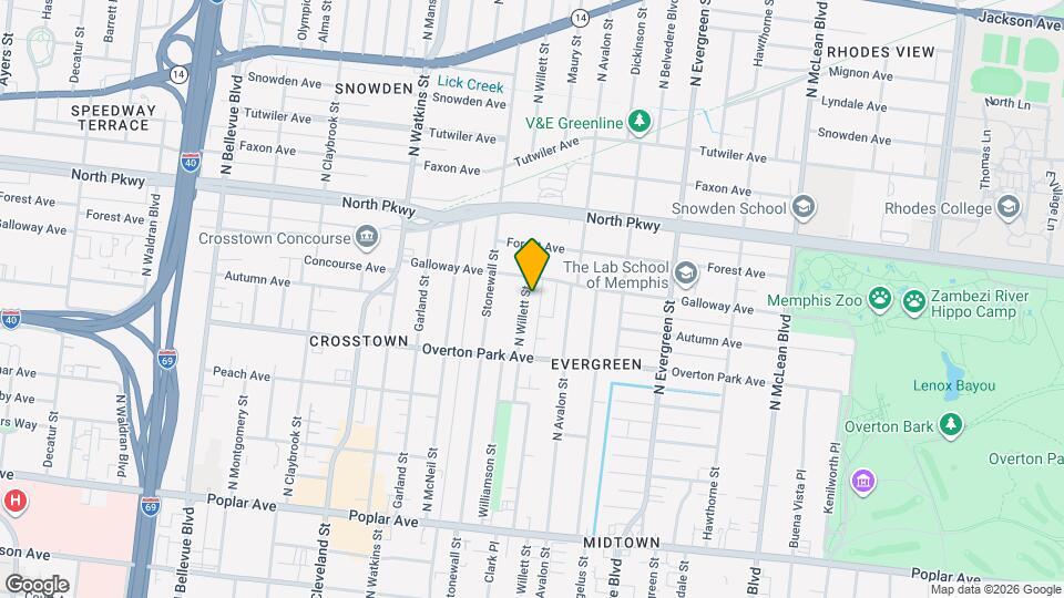 460 N Willett St Map and Location Details