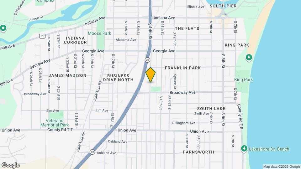 1619 S 14th St, Unit 1619 Map and Location Details
