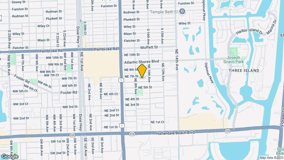 825 NE 6th St, Unit 1 Map and Location Details