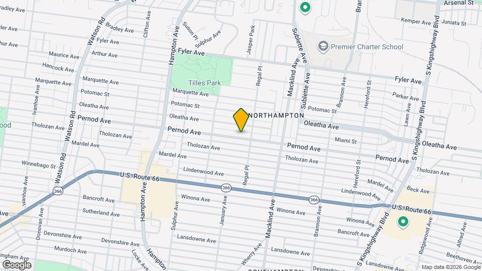 5621 Pernod Ave Map and Location Details