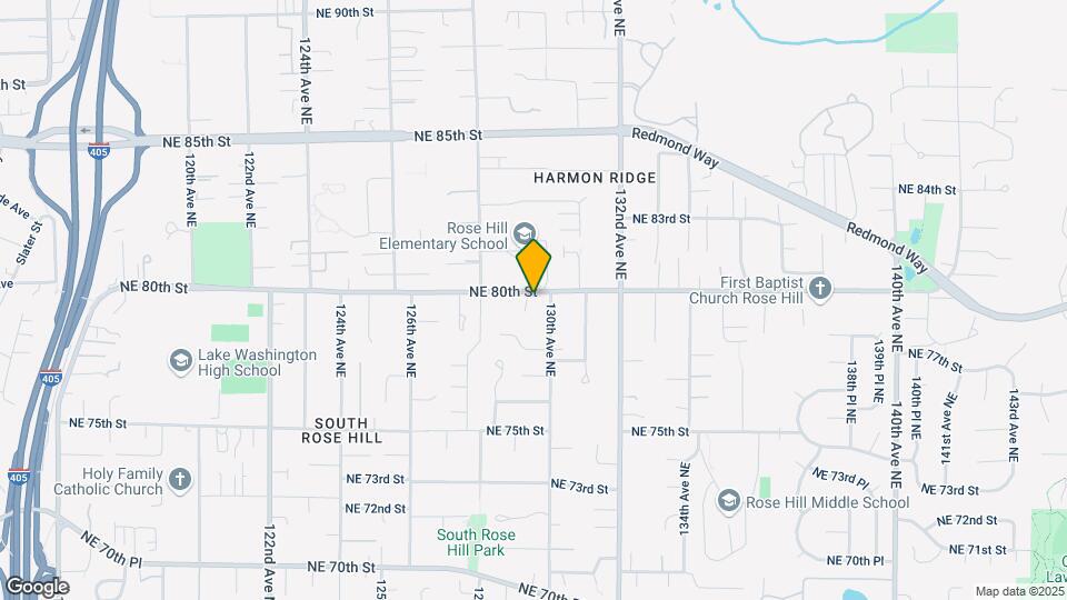 12847 NE 80th St Map and Location Details