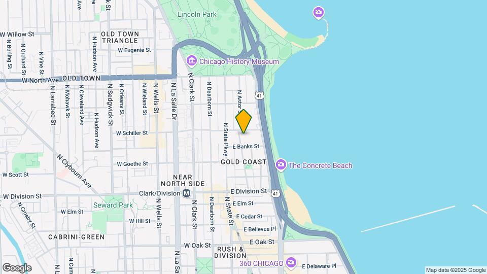 1355 N Astor St, Unit 1602 Map and Location Details