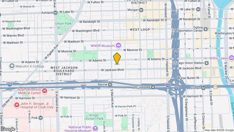 1142 W Jackson Blvd Mapa y Detalles de la Ubicación