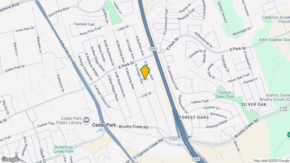 208 S Cougar Ave Map and Location Details