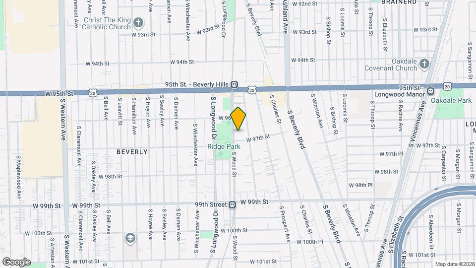 9637 S Wood St Map and Location Details