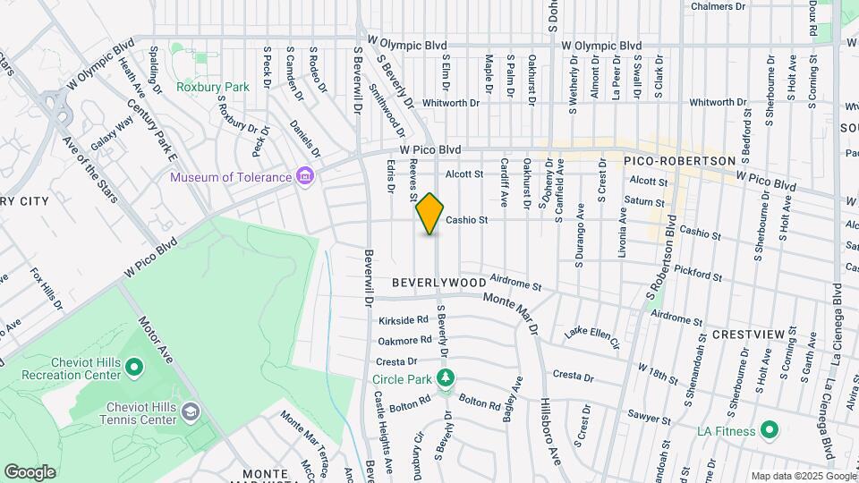 1529 S Beverly Dr Map and Location Details
