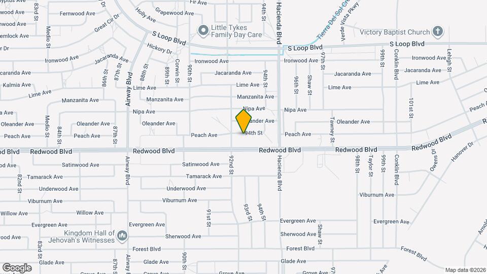 9236 Peach Ave Map and Location Details