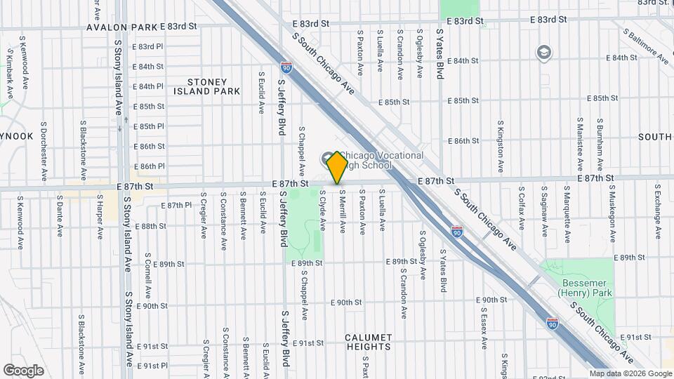 8700 S Merrill Ave Map and Location Details