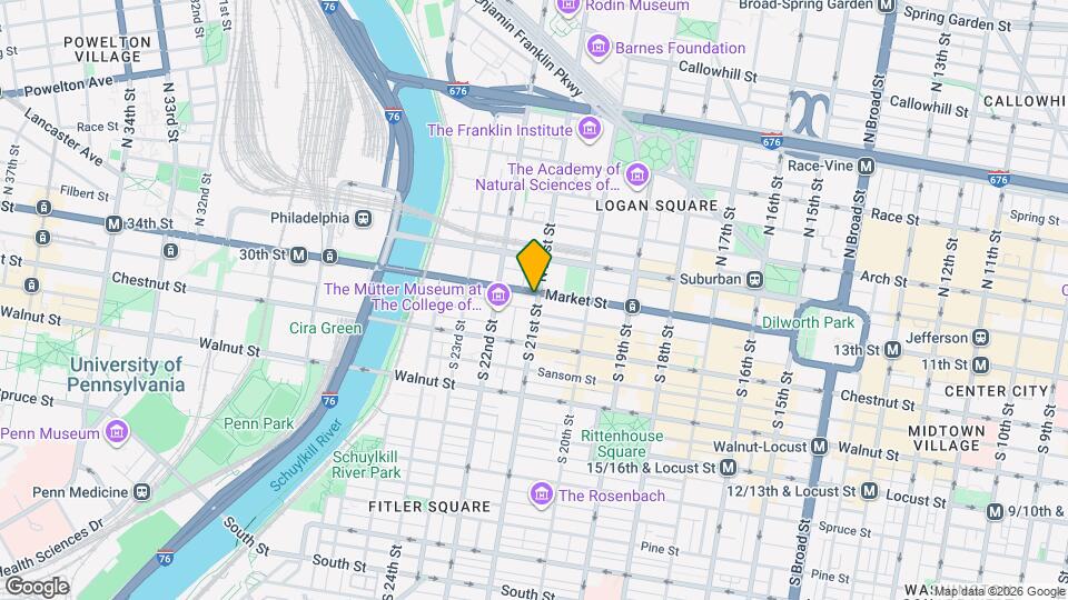 2100 Market Street Map and Location Details