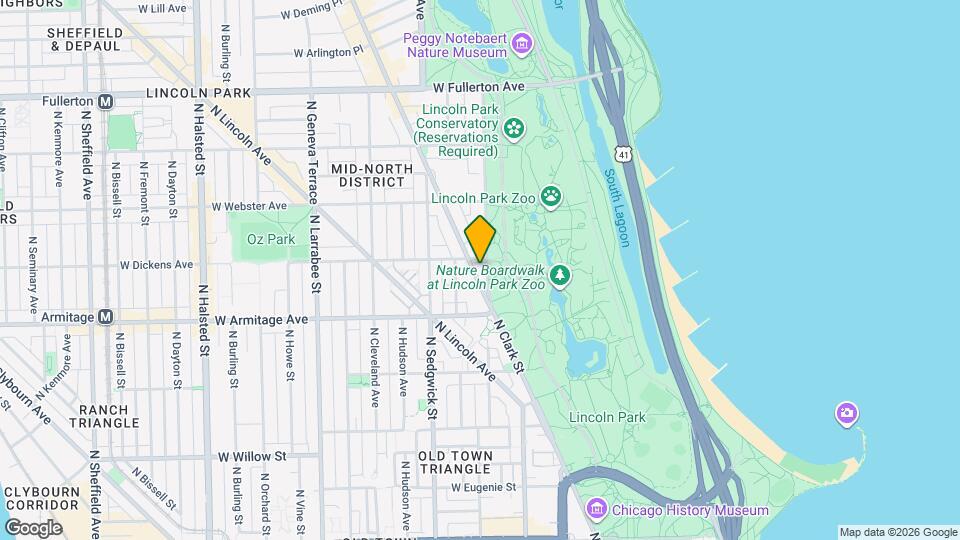 2052 N Lincoln Park W, Unit 1303 Map and Location Details