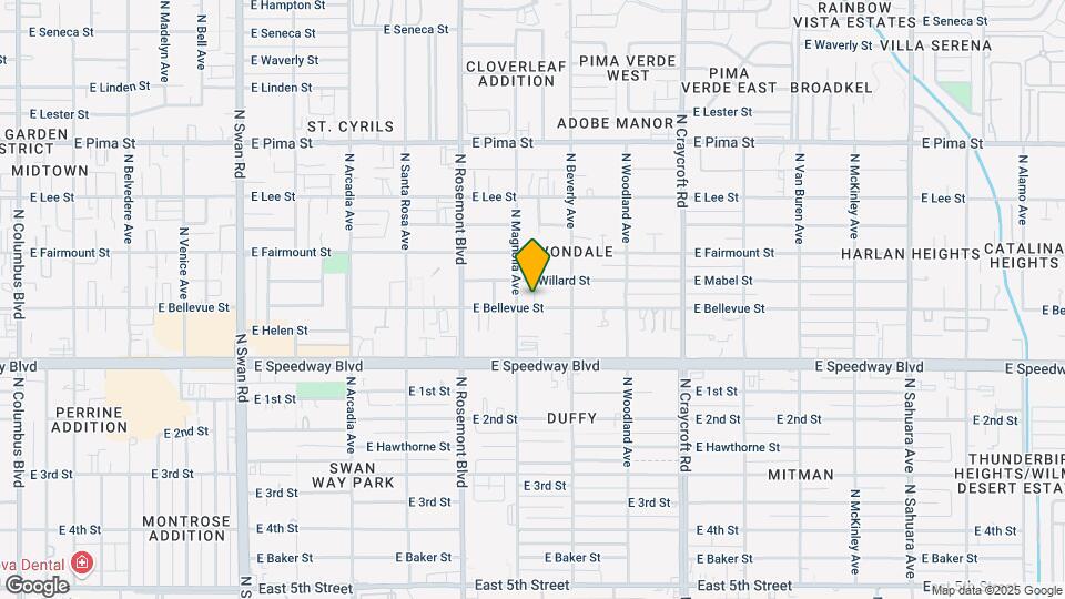 5207-5209 E Beverly Ave Map and Location Details
