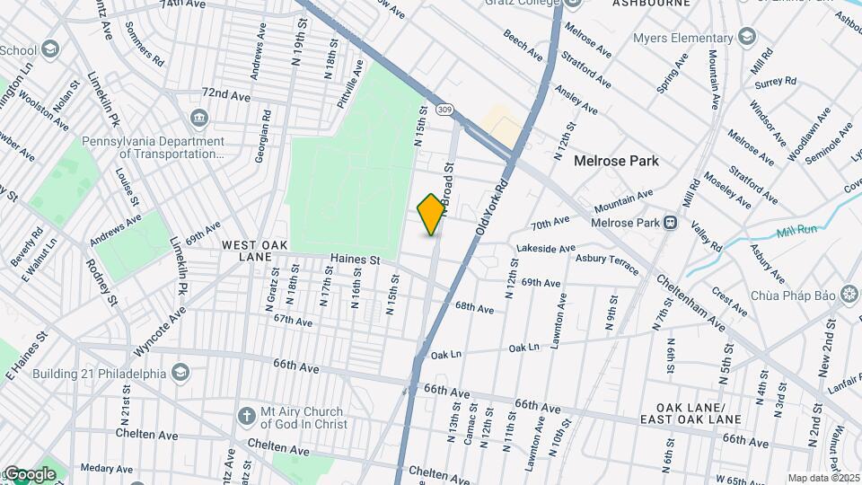 6908 N Broad St Map and Location Details