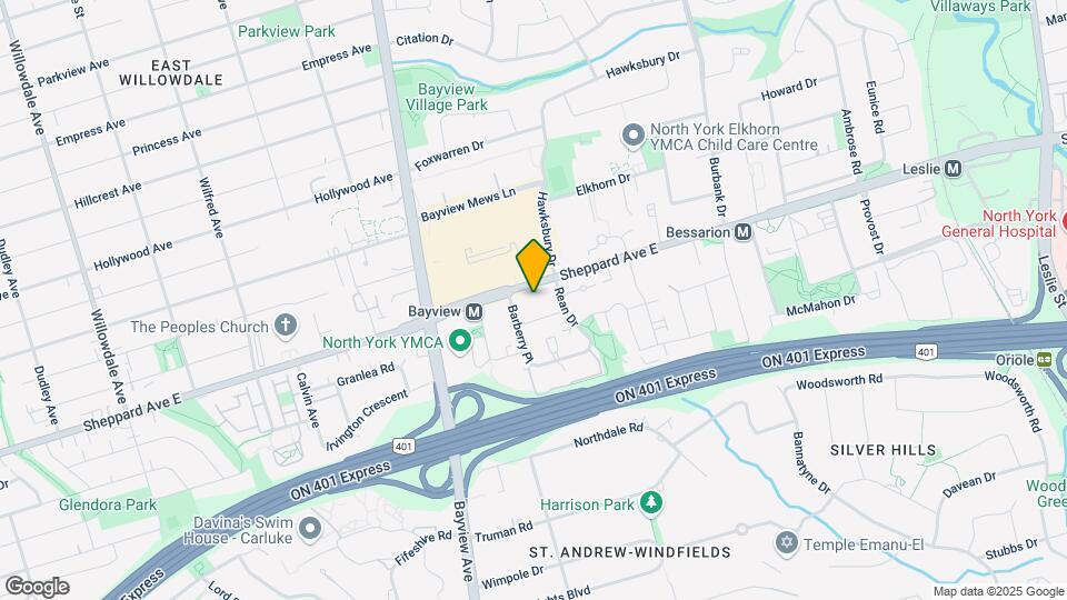 591-591 Sheppard Ave E Map and Location Details