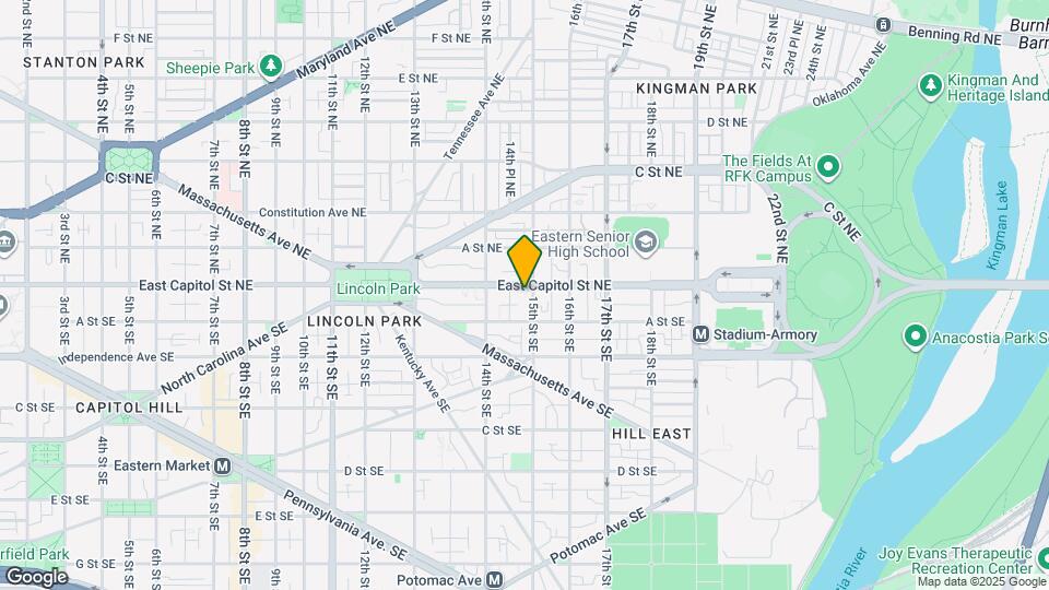 1443 East Capitol St SE Map and Location Details