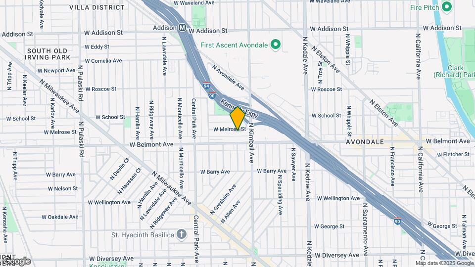 3429 W Melrose St-Unit -Apt 1 Map and Location Details