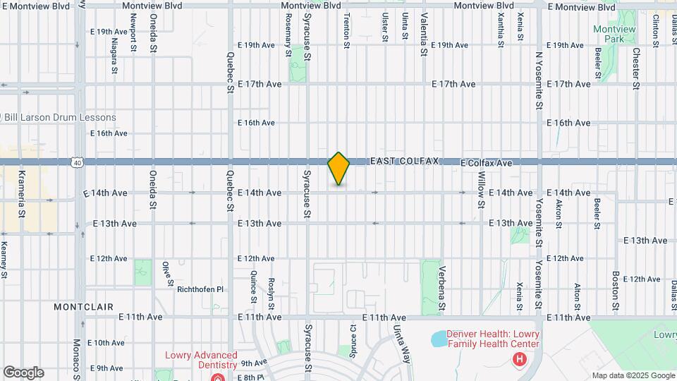 7825 E 14th Ave Map and Location Details