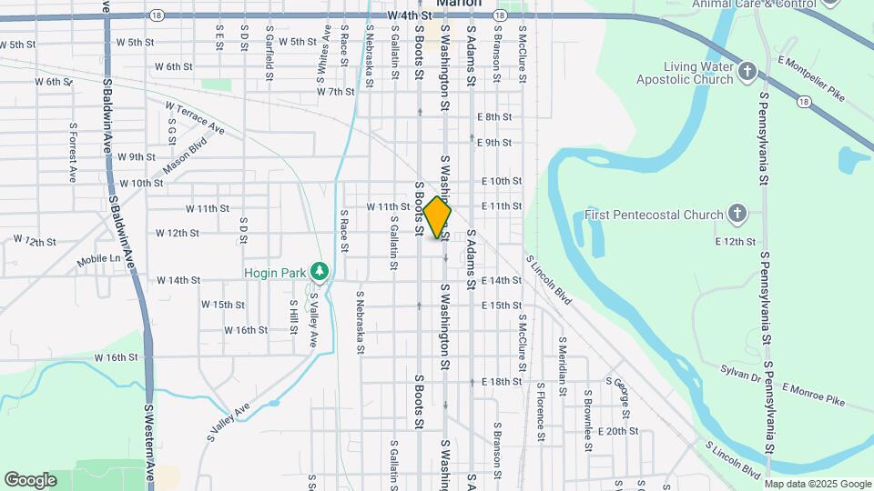 1214 S Washington St Map and Location Details