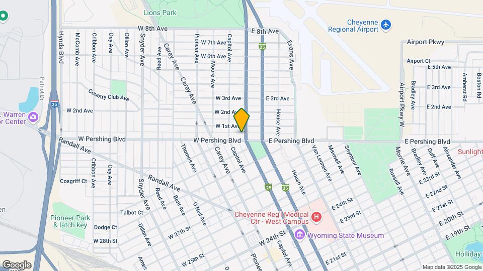 104 W Pershing Blvd Mapa y Detalles de la Ubicación