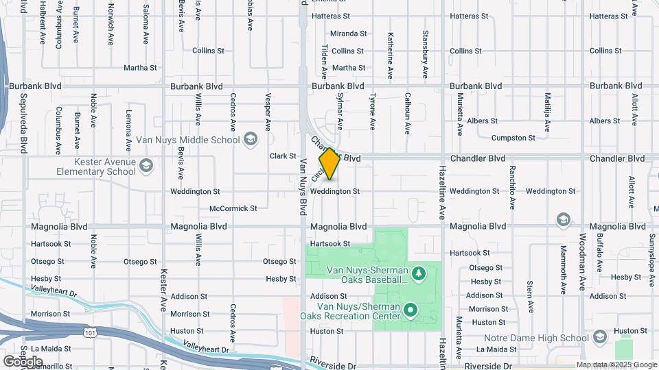 14413 Weddington St Map and Location Details