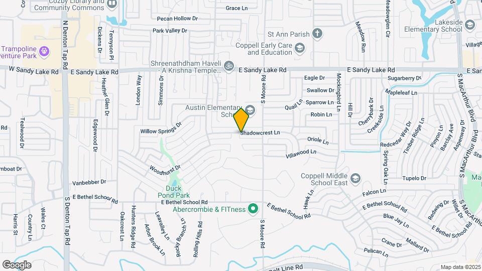 549 Shadowcrest Ln Map and Location Details