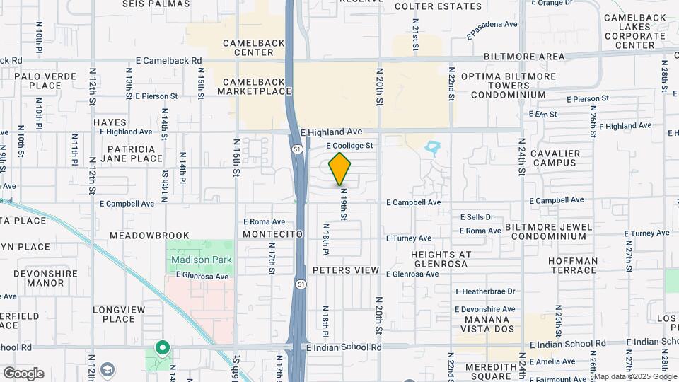 1843 E Minnezona Ave Map and Location Details