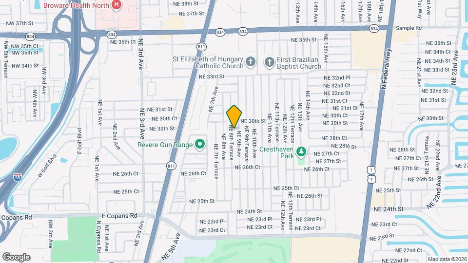 2920 NE 8th Terrace Map and Location Details