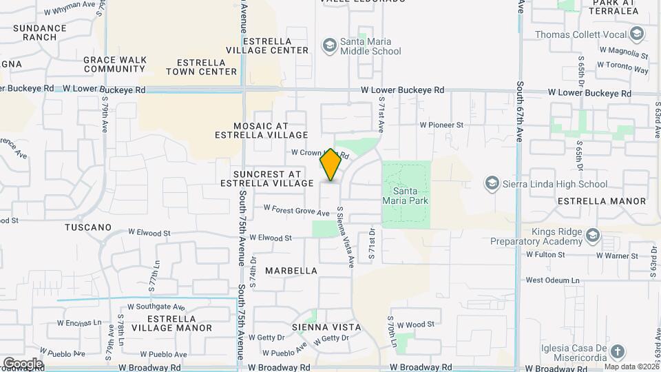 7213 W Pioneer St Mapa y Detalles de la Ubicación