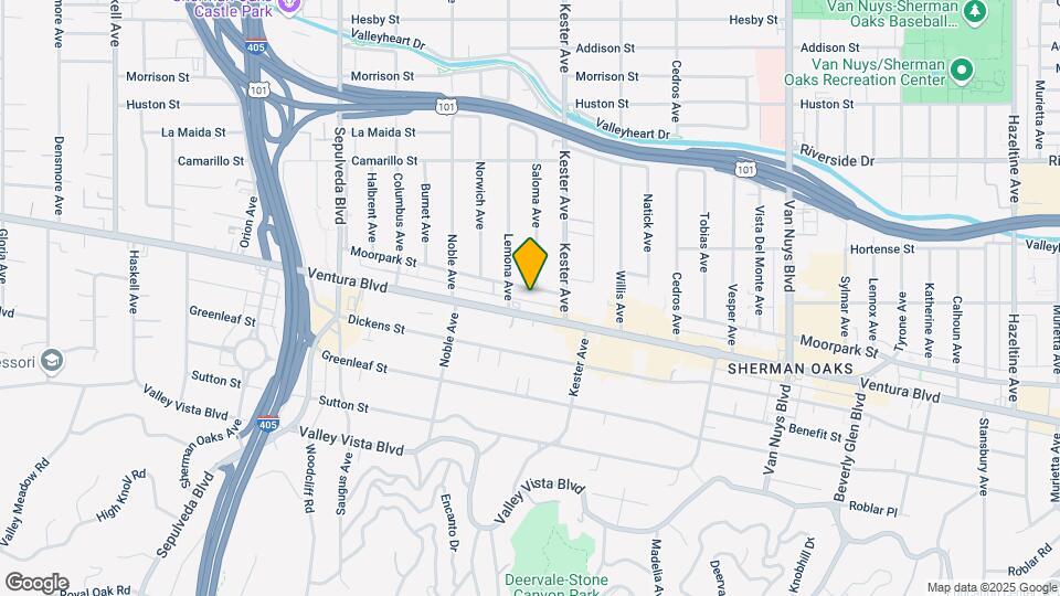 Sherman Oaks Moorpark Apartments Map and Location Details