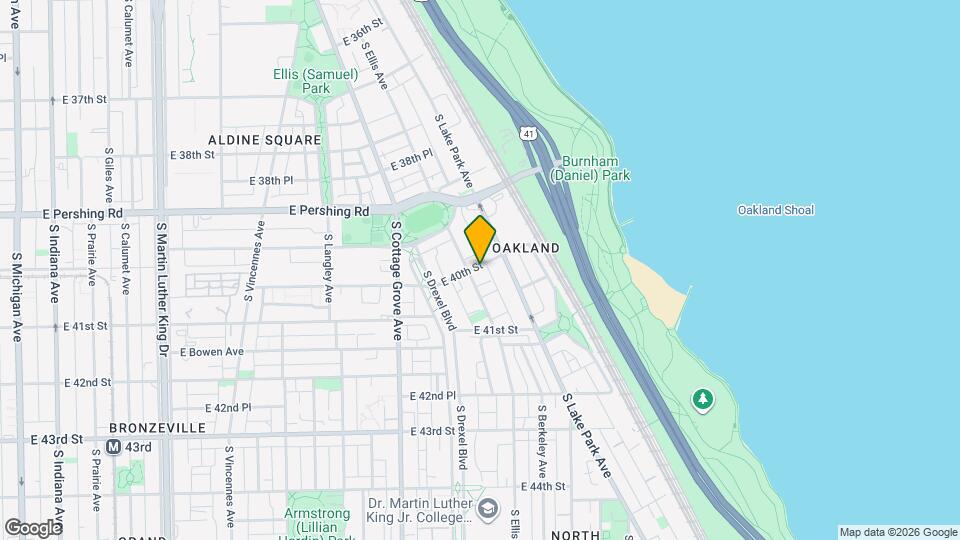 909 E 40th St Map and Location Details