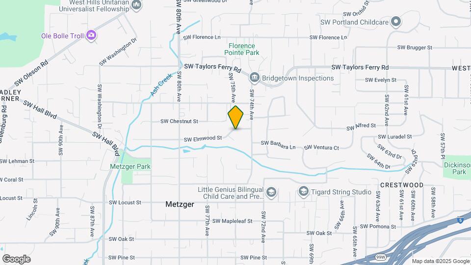 7500 SW Elmwood St Map and Location Details