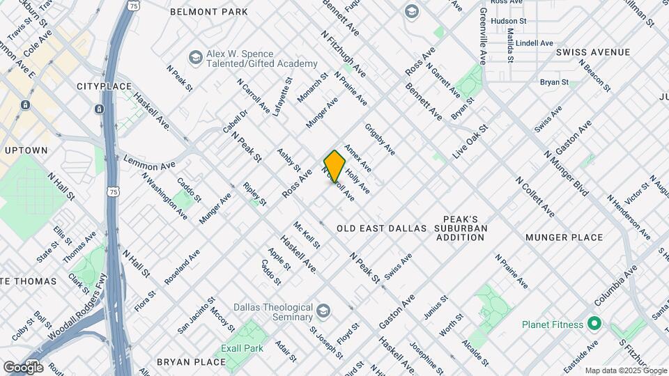 4416 San Jacinto St Map and Location Details