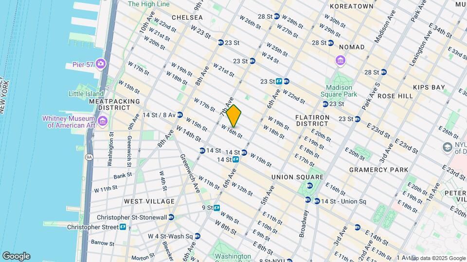 135 W 16th St Mapa y Detalles de la Ubicación
