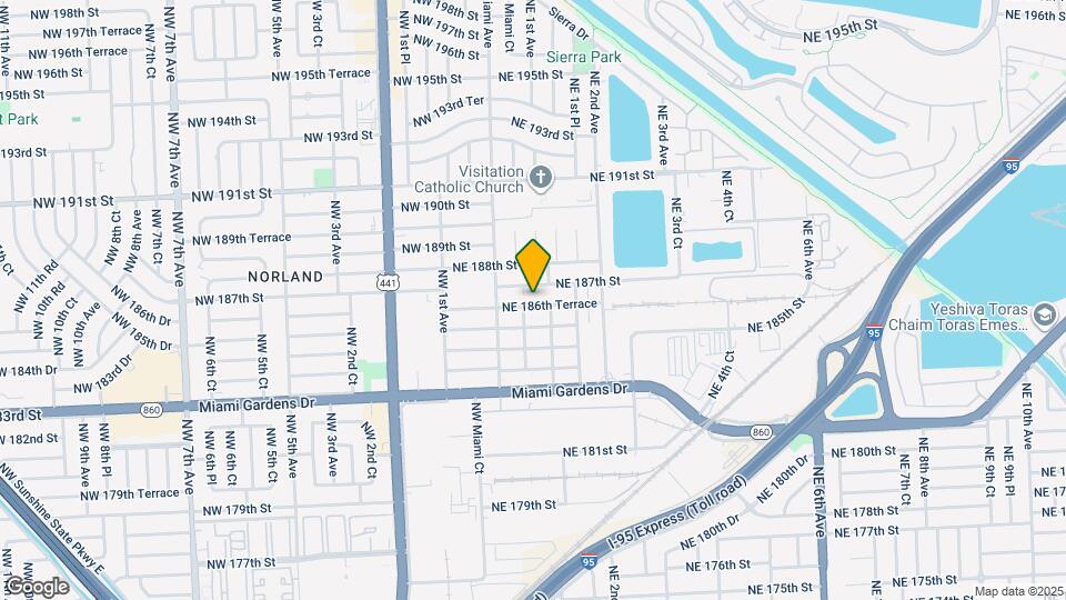 75 NE 186th Terrace Map and Location Details