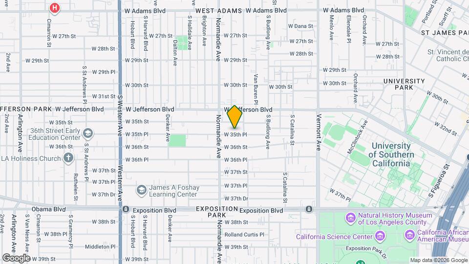 1349 W 35th Pl Map and Location Details