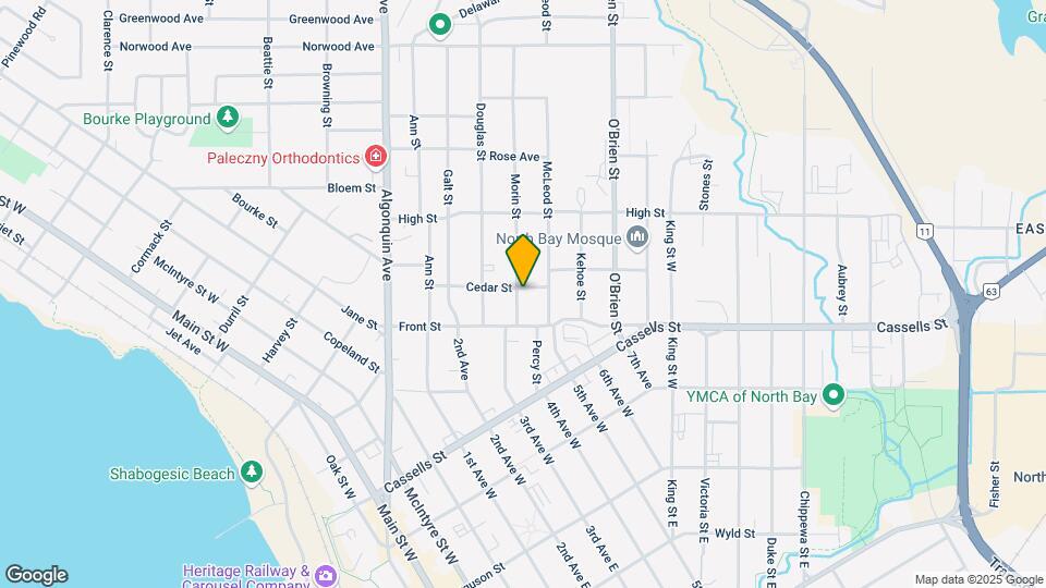 817-821 Cedar St Map and Location Details