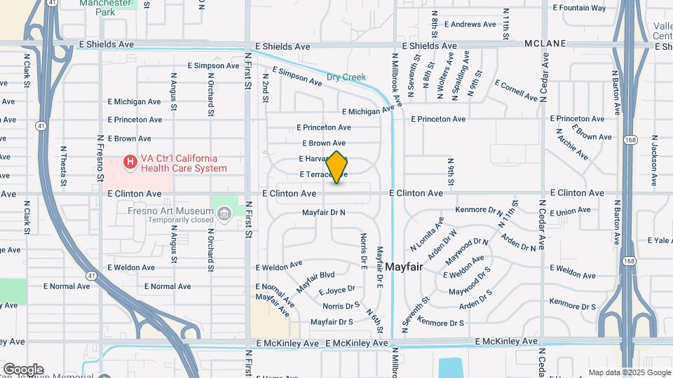 3487 E Clinton Ave Mapa y Detalles de la Ubicación