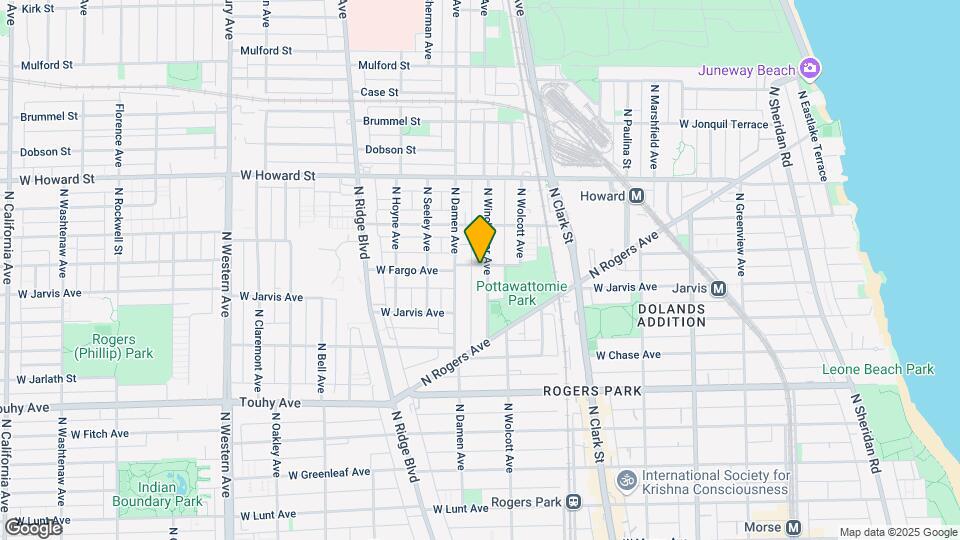 7383 N Winchester Ave Map and Location Details