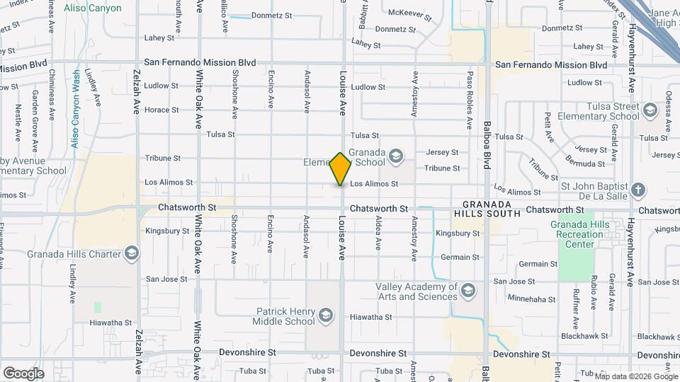 10733 Louise Ave Map and Location Details
