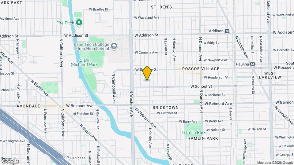 3312 N Oakley Ave Map and Location Details