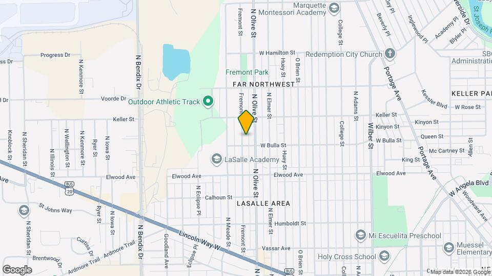 1614 Fremont St Map and Location Details