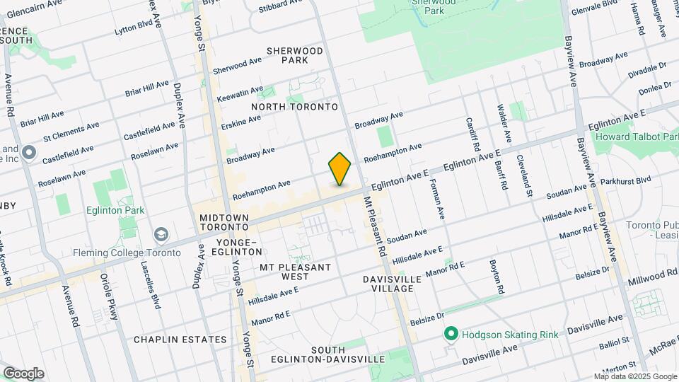 220 Eglinton Ave E Map and Location Details