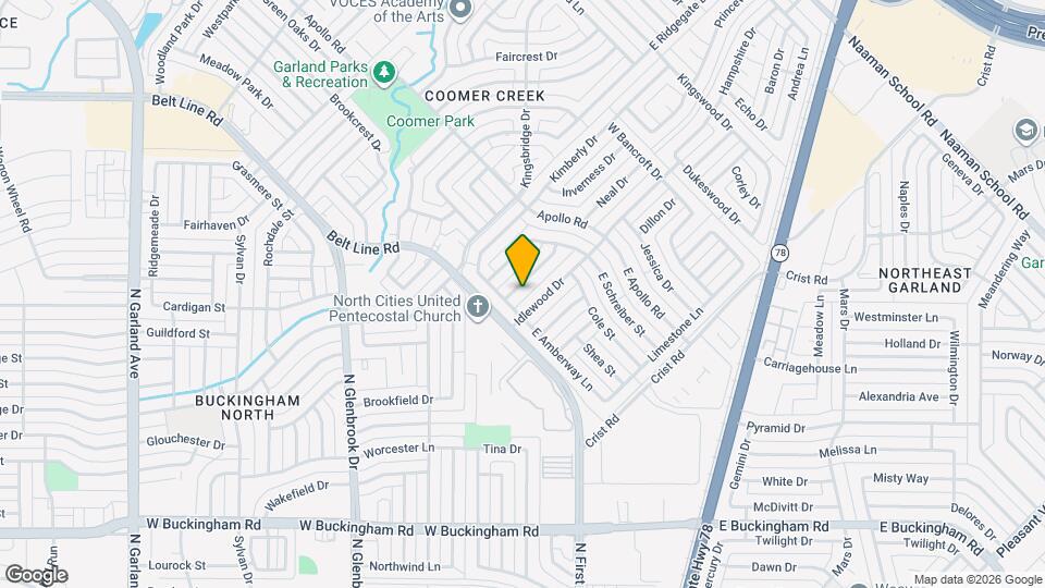 2210 Crystal Creek Ln Map and Location Details