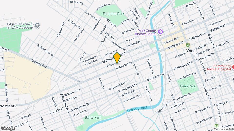 475 W Market St Map and Location Details